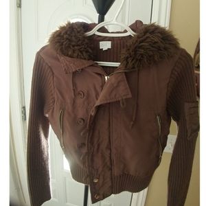 Brown hoodie sweater